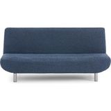 ECOMMERC3 Universele en veelzijdige 3-zitsbankhoes met kliksluiting, blauw, eenvoudig aan te brengen, voor rugleuning, zitting en armleuningen