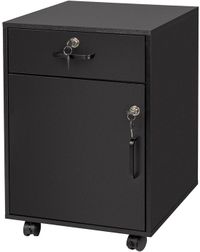 Merkloos Ladeblok - 40x57x40 cm - met wielen - zwart