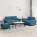 Maison Exclusive ensemble de canapé 3 pièces avec coussins, velours bleu