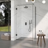 FortiFura Galeria Douchecabine - 80x120x200cm - Geborsteld gunmetal PVD (Antraciet)