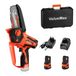 ValueMax Elektrische kettingzaag, draadloos, 12 V, elektrische handzaag, 40,5 cm, met 10 cm kettinggeleiding, kettingzaag met oplaadbare batterij voor het zagen van hout, snoeien in de tuin
