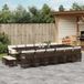 Prolenta Maison Exclusive Tuinset voor buiten, 17-delig, met kussens, bruin, van polyrotan