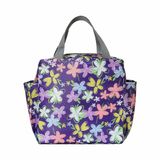 Lunchtas/handtas isolée Convient aux dames et aux hommes, grande capacité, sac à lunch imperméable réutilisable, violet pique-nique.