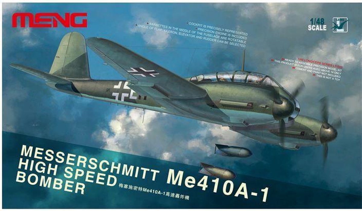 meng ls-003 bouwpakket 1:48 messerschmitt Me410A-1 high speed bomber