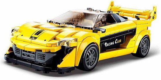 Sluban Engelse Supercar Geel - Bouwset - 283 Onderdelen - Geel