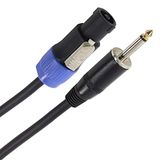 Plugger Kabel HP jack mannelijk naar Speakon mannelijk 1,5 mm² / 15 m, zwart