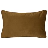 Atmosphera Bank/sierkussens huiskamer Sophia - 30 x 50 cm - Goud/bruin - polyester - met rits