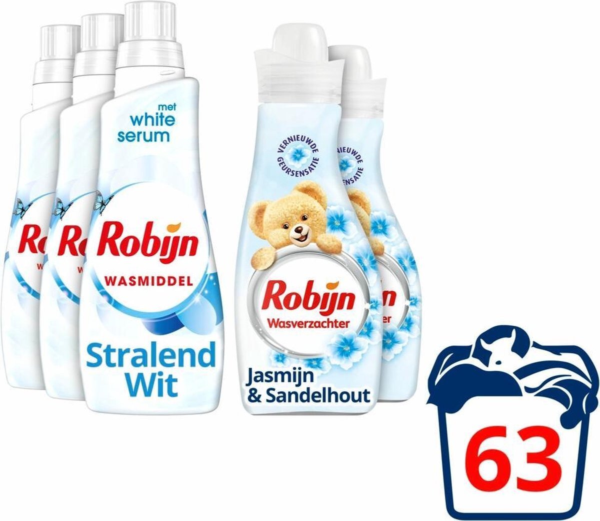 Robijn Stralend Wit + Jasmijn en Sandelhout Perfecte Match Pakket