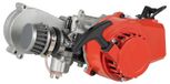 StarTech 49cc benzinemotor - Volledige motor - 2-takt - Luchtgekoeld - Elektrische ontsteking - Startkoord - Rood