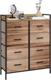 HOMCOM Commode en tissu - Non-tissé - 79x29x101cm - Chêne