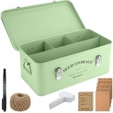 Boîte de rangement de graines avec 4 compartiments, dotée d'un verrou de sécurité, couleur : vert