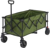 AXI SB141 Opvouwbare Bolderwagen XL – Bolderkar Groen – Met Trekstang, Remmen en Hoes – 100 kg Draagvermogen – Eenvoudig mee te nemen - Metaal