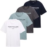 Tom Tailor T-shirt T-Shirt with Print Verpakking van 4