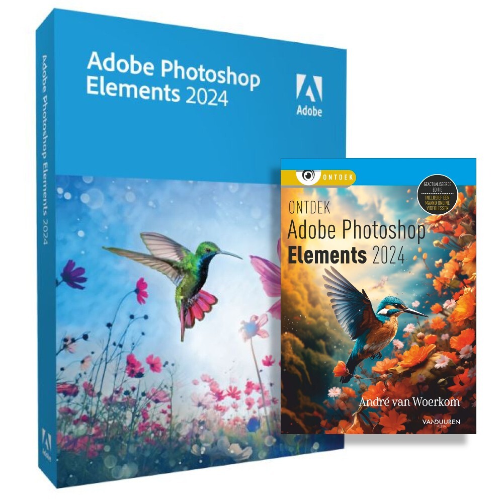 Adobe Adobe Photoshop Elements 2024 - MAC - Digitale licentie bundel met boek