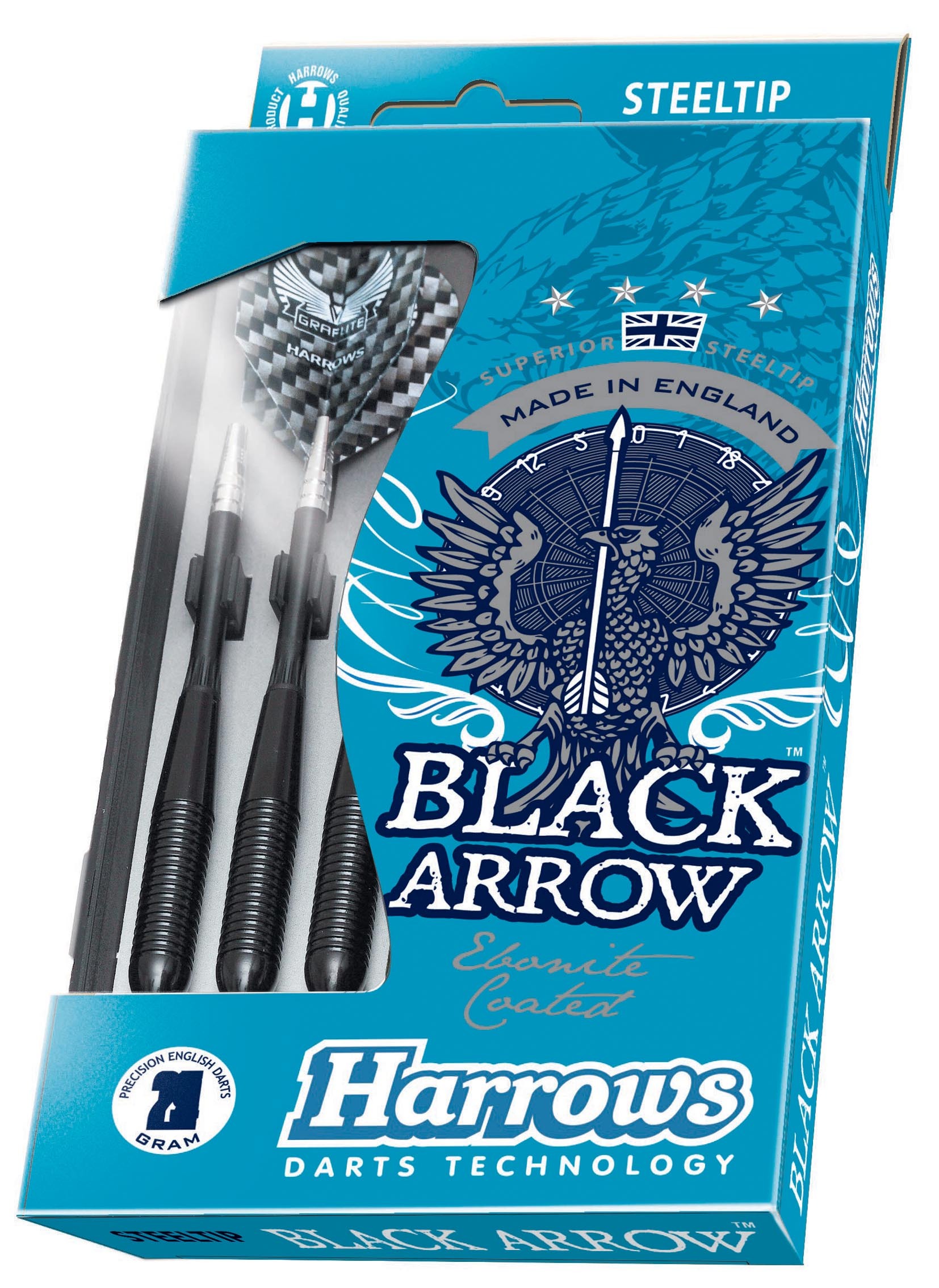 Harrows Black Arrow Steeltip dartpijlenset
