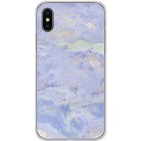 1001 coques Apple iPhone X, Apple iPhone XS Marbre bleu bedrukt siliconen hoesje
