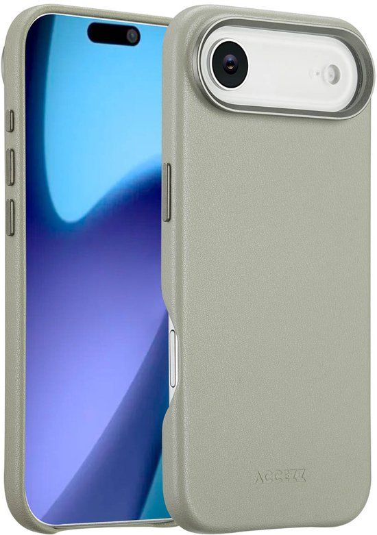 Accezz Leather Backcover Geschikt voor iPhone Air - Light Grey