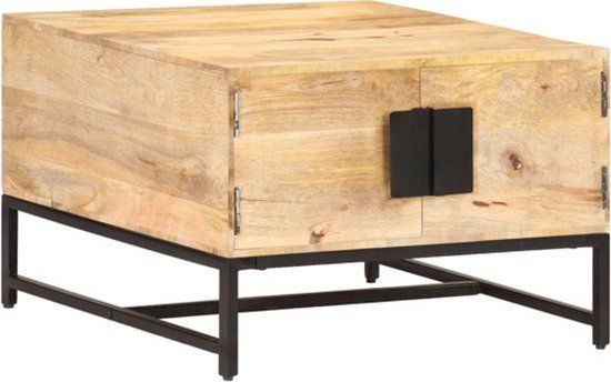 vidaXL Salontafel 67x67x45 cm massief mangohout honingbruin