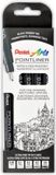 Pentel Fijnschrijver Pointliner Set 5 stuks - Zwart