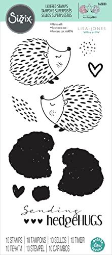 Sizzix Gelaagde Heldere Stempels Set 10PK Hedgehugs van Lisa Jones | 665830 | 2022