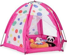 Relaxdays speeltent koepel - kindertent binnen - roze kinderspeeltent tuin - kinderkamer