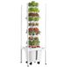 VEVOR Hydrocultuur toren, 45 pods, 9 niveaus, hydrocultuur kweeksysteem met led-plantenlamp, app-besturing en wielen, 20 liter watertank en pomp, hydrocultuur toren voor kruiden, fruit en groenten