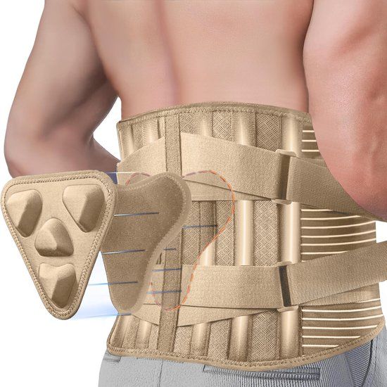 Vitalic Volledig verstelbare Rugbrace - Beige - Onderrug correctie - Houding corrector - One size