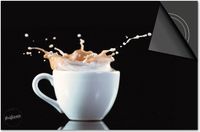 Dietrix Inductie Beschermer - 71x52 cm - Koffie en Chocola - Koffiekopje Splash