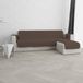 Italian Bed Linen Gewatteerde bankovertrek met schiereiland, trendy, 290 cm, bruin