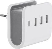 Q-Link adapter - 3 x USB A - 1 x USB C - 5V - 4.8A - wit/grijs