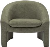 Vente-unique Fauteuil van groene stof OSSANA