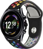 Strap-it Siliconen sport bandje - zwart/kleurrijk