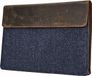 Leather Design Laptopsleeve Jeans hunter 17 inch