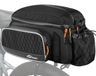 Sacoche de vélo porte-bagages - 15 litres - Imperméable - Réfléchissant - 3-en-1 avec poignée de transport et bandoulière - Noir
