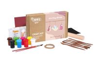 Jovi - DIY Air Dry Birds - knutselset voor vogels met luchtgedroogde klei wit + kleuren en gereedschap (2701)