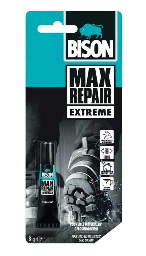Bison Max Repair Extreme - 8 gram - Universele Lijm - Watervast