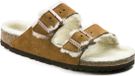 Birkenstock Arizona Lamsvel Suede Mink Smal Voetbed - Maat 44