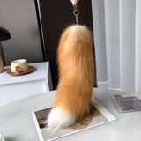 Fausse fourrure, queue de renard moelleuse - 38 cm, queue décorative réaliste, porte-clés