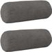 vidaXL - Kussensloop - 2 stuks - HEERLEN - Donkergrijs - Ø 15 x 40 cm - Corduroy