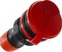 Plastrol prise simple avec couvercle, étanche, IP44, démontable, EXTREM; noir-rouge (W-01148)