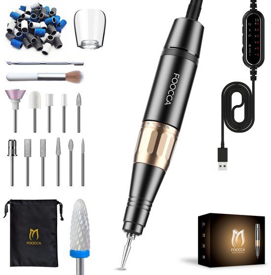 FOOCCA® Elektrische Nagelvijl - Nagelfrees 30000 RPM - Bedraad - Pen Ultra