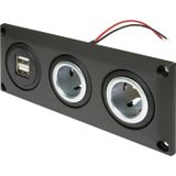 ProCar 67326500 Stopcontact (inbouw) Combi-stekkersysteem, Met USB