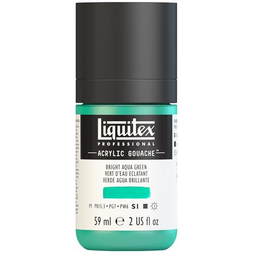 Liquitex 2059660 Professional Acrylic Gouache, acrylverf met gouache-eigenschappen, lichtecht, watervast - 59ml Fles, Bright Aqua Green