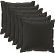 vidaXL - Housse de coussin - 6 pièces - BOIS - Noir - 45 x 45 cm - Polyester