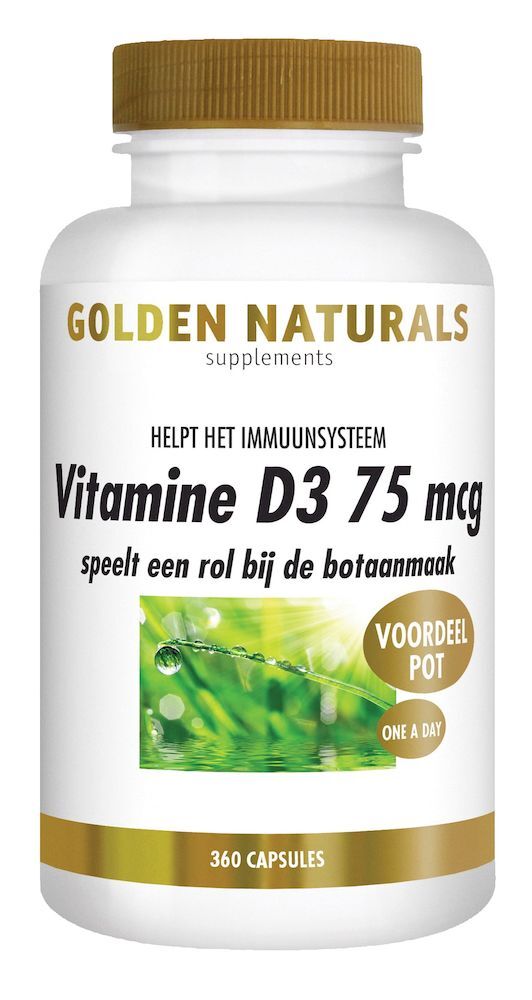 Golden Naturals Vitamine D3 75mcg Capsules