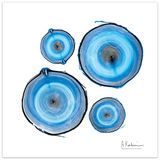 Empire Art Direct Mineral Rings II Abstracte wanddecoratie van gehard glas zonder lijst, 61 x 61 x 0,5 cm