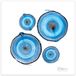 Empire Art Direct Mineral Rings II Abstracte wanddecoratie van gehard glas zonder lijst, 61 x 61 x 0,5 cm