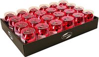 Clairefontaine 612006C - Een Plateau van 24 Metallic Bolduc Eieren - Cadeaulint - Kleur: Rood - Afmetingen: 10mx7mm - Cadeauverpakking