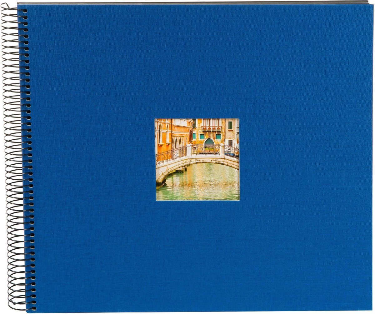 Goldbuch Bella Vista spiraal album 35x30 blue zwarte bladen