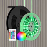 REV LED voor akoestische panelen - 3 m, zelfklevend, RGB & wit, dimbaar, op maat te snijden, incl. LED-profiel